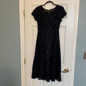 SLNY Blue MIDI Dress